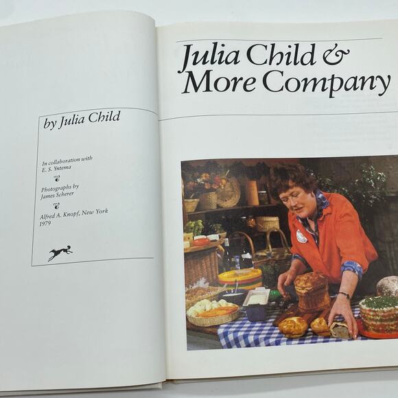 Julia Child & More Company Cookbook First Edition 1979 Orange Hardback - Picture 7 of 14